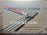 Perfect Form Concreting logo